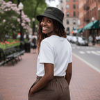 No Shit Shirts - Bucket Hat (Text only): Feminism: because “waiting” hasn’t worked so far - Bucket Hat - basic