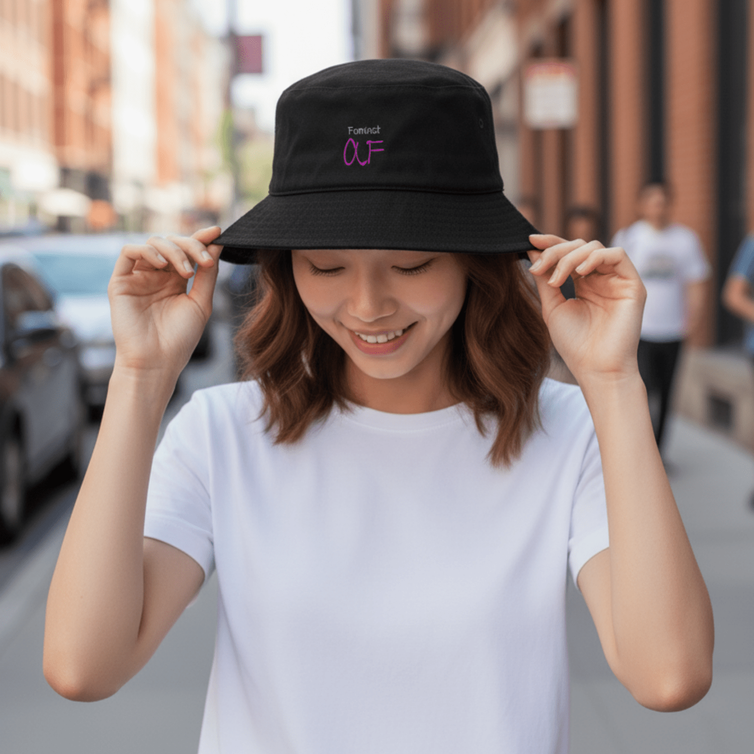 No Shit Shirts - Bucket Hat (Text only): Feminist AF - Bucket Hat - basic