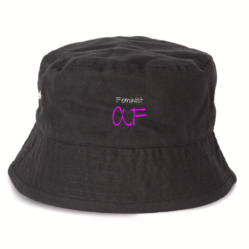 No Shit Shirts - Bucket Hat (Text only): Feminist AF - Bucket Hat - basic