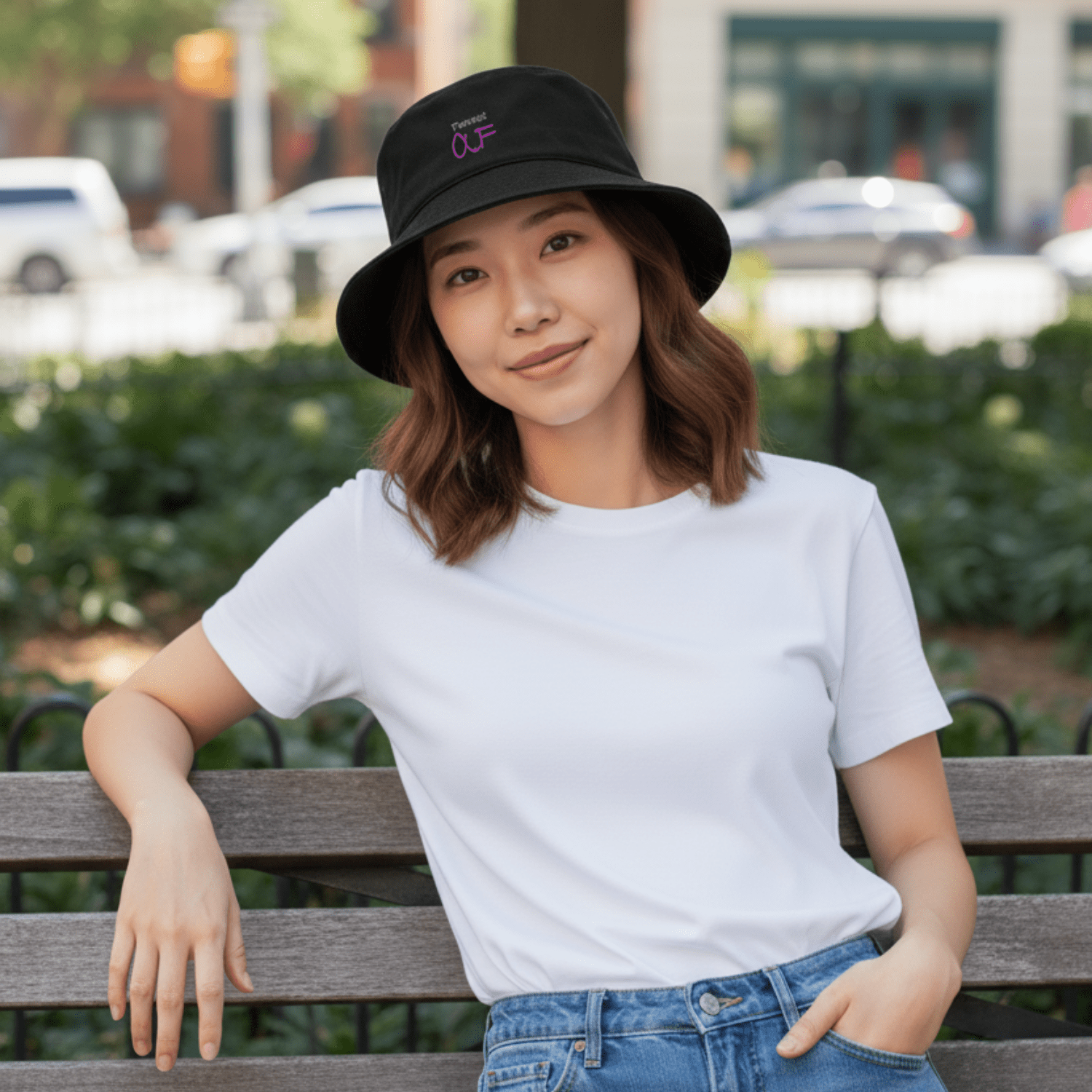 No Shit Shirts - Bucket Hat (Text only): Feminist AF - Bucket Hat - basic