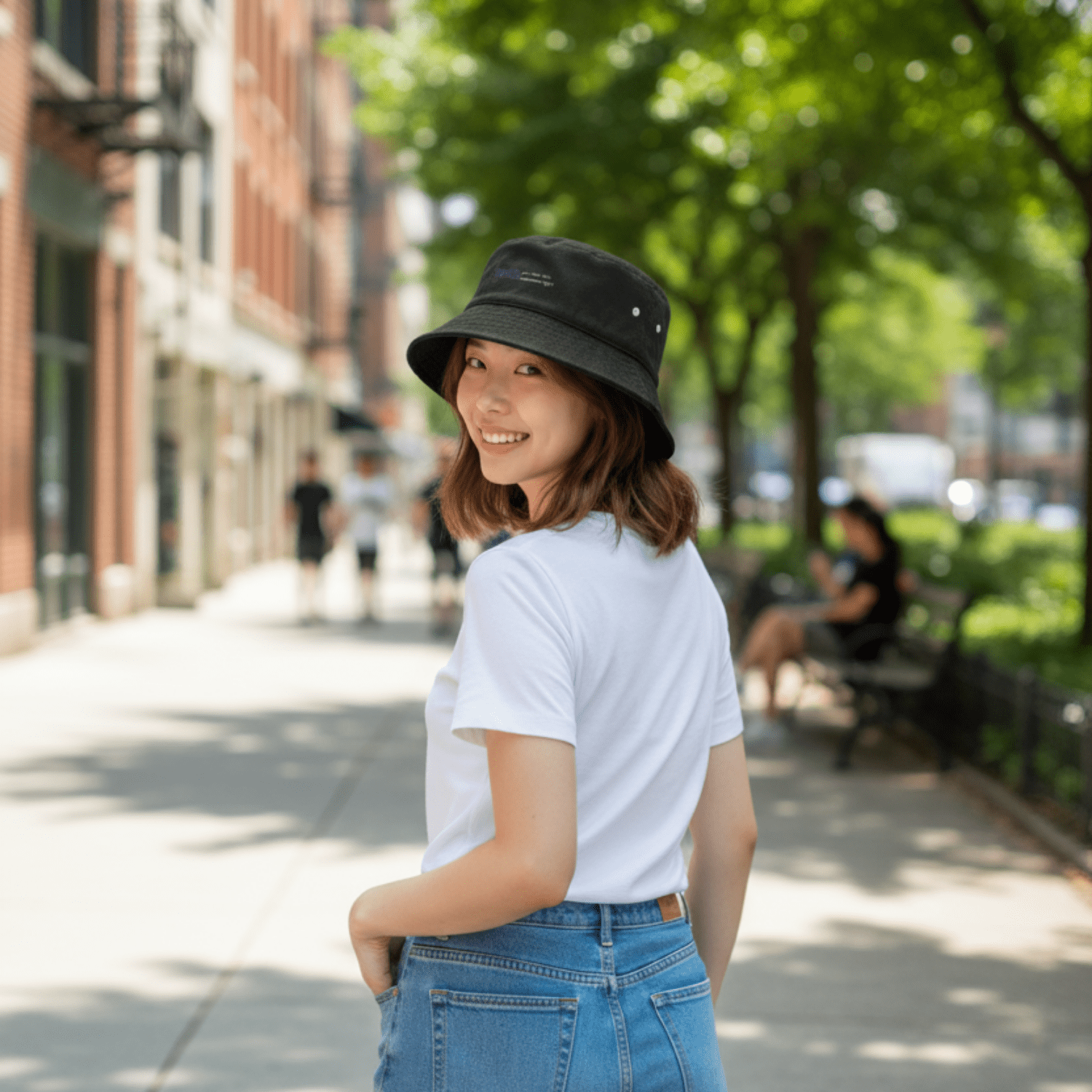 No Shit Shirts - Bucket Hat (Text only): Girls just wanna have fun(damental rights) - Bucket Hat - basic
