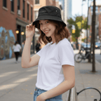 No Shit Shirts - Bucket Hat (Text only): Girls just wanna have fun(damental rights) - Bucket Hat - basic