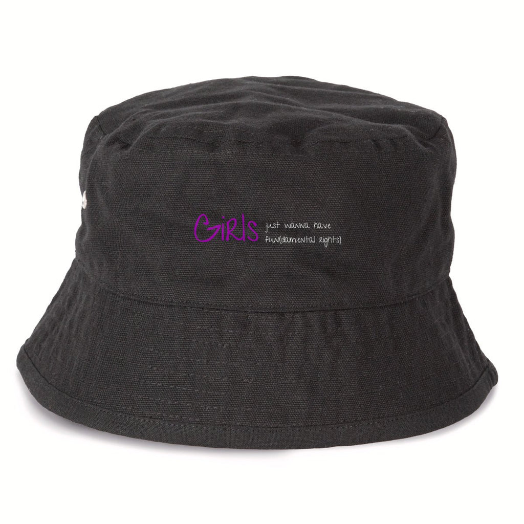 No Shit Shirts - Bucket Hat (Text only): Girls just wanna have fun(damental rights) - Bucket Hat - basic