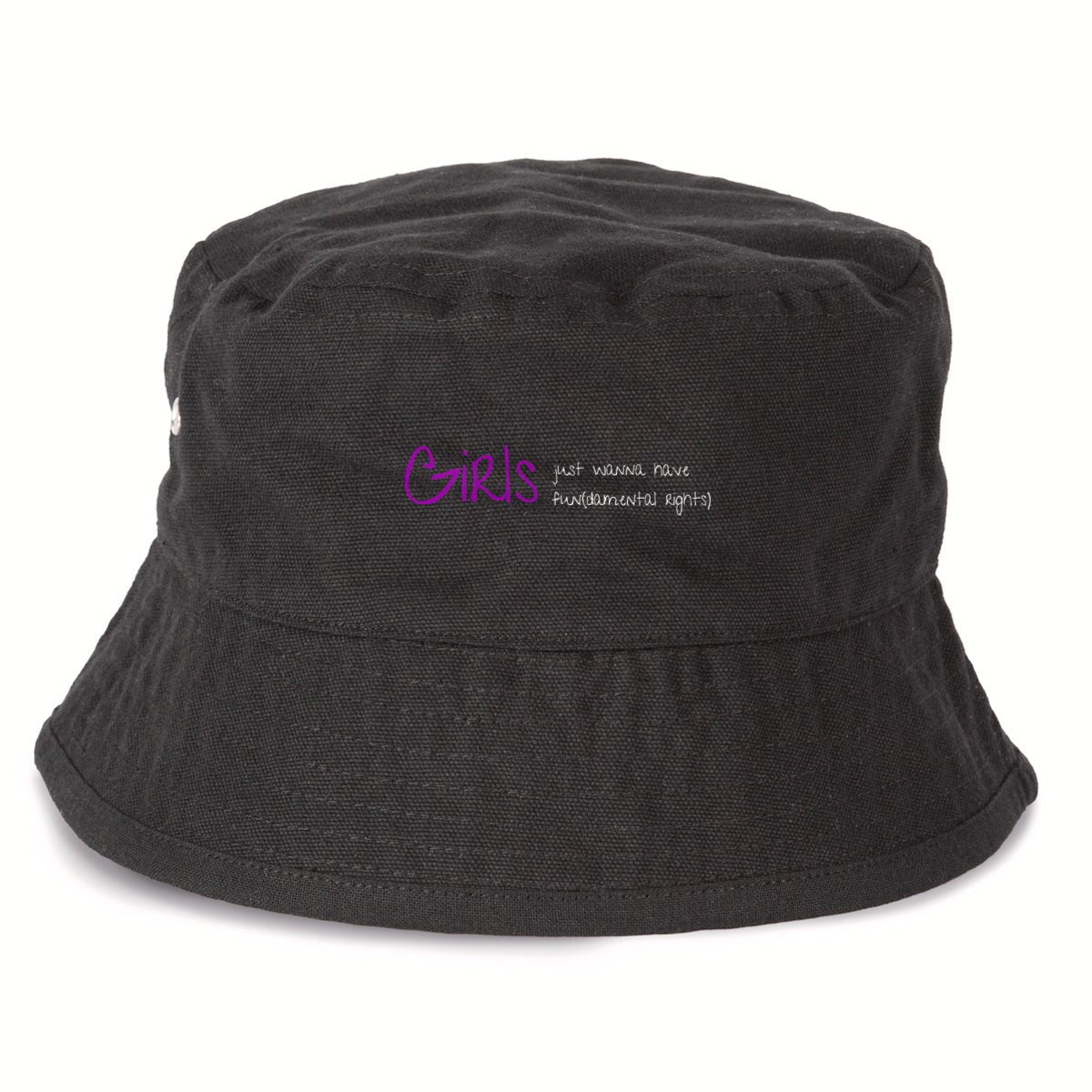 No Shit Shirts - Bucket Hat (Text only): Girls just wanna have fun(damental rights) - Bucket Hat - basic