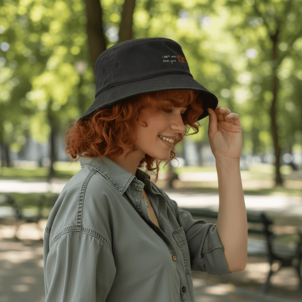 No Shit Shirts - Bucket Hat (Text only): I didn’t come from your rib. - Body & Autonomy & Sexism - basic