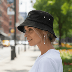 No Shit Shirts - Bucket Hat (Text only): IDK. IDC. IDGAF. - Bucket Hat - basic