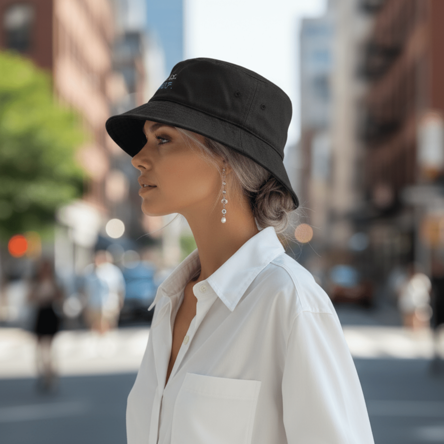 No Shit Shirts - Bucket Hat (Text only): IDK. IDC. IDGAF. - Bucket Hat - basic