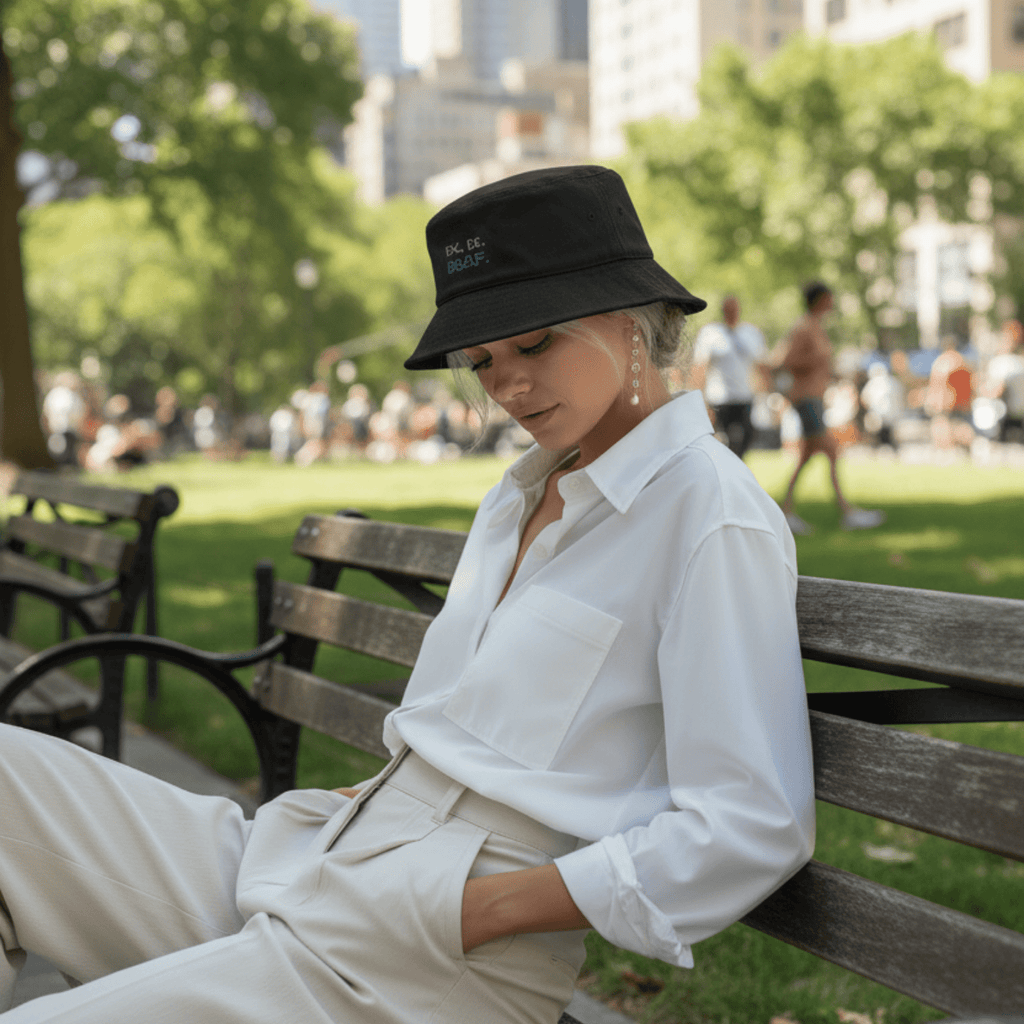 No Shit Shirts - Bucket Hat (Text only): IDK. IDC. IDGAF. - Bucket Hat - basic