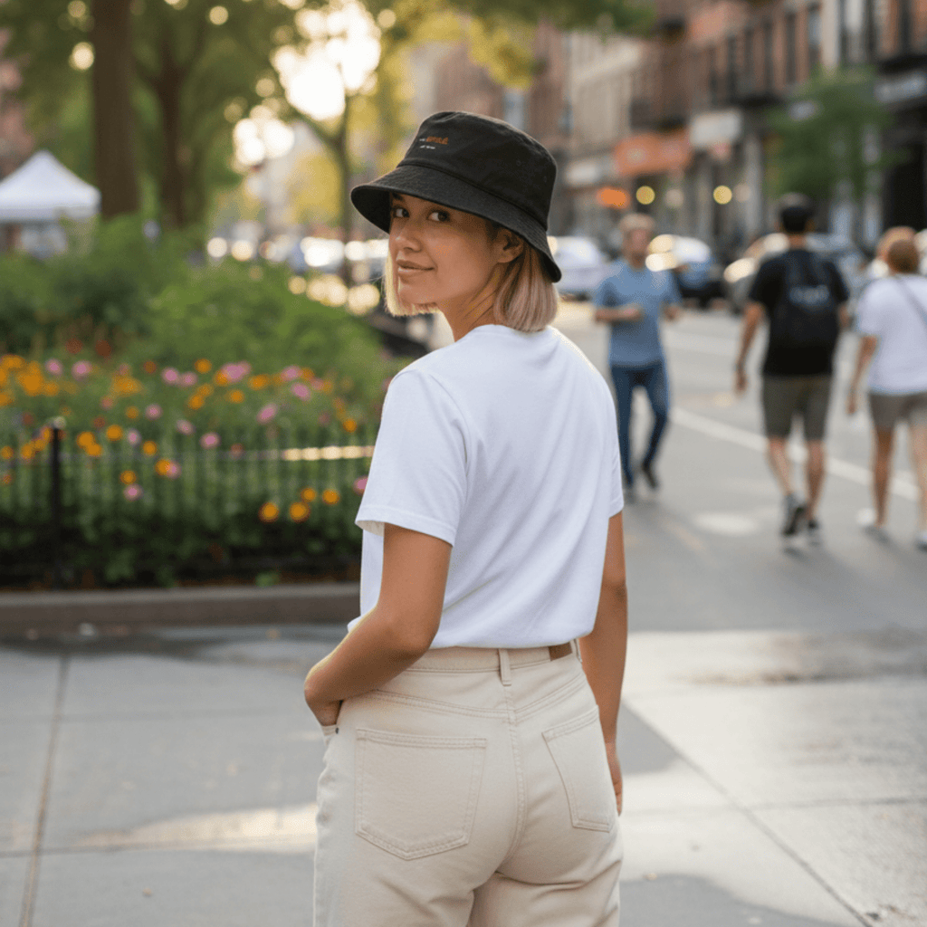 No Shit Shirts - Bucket Hat (Text only): I’ll take power over flowers - Bucket Hat - basic