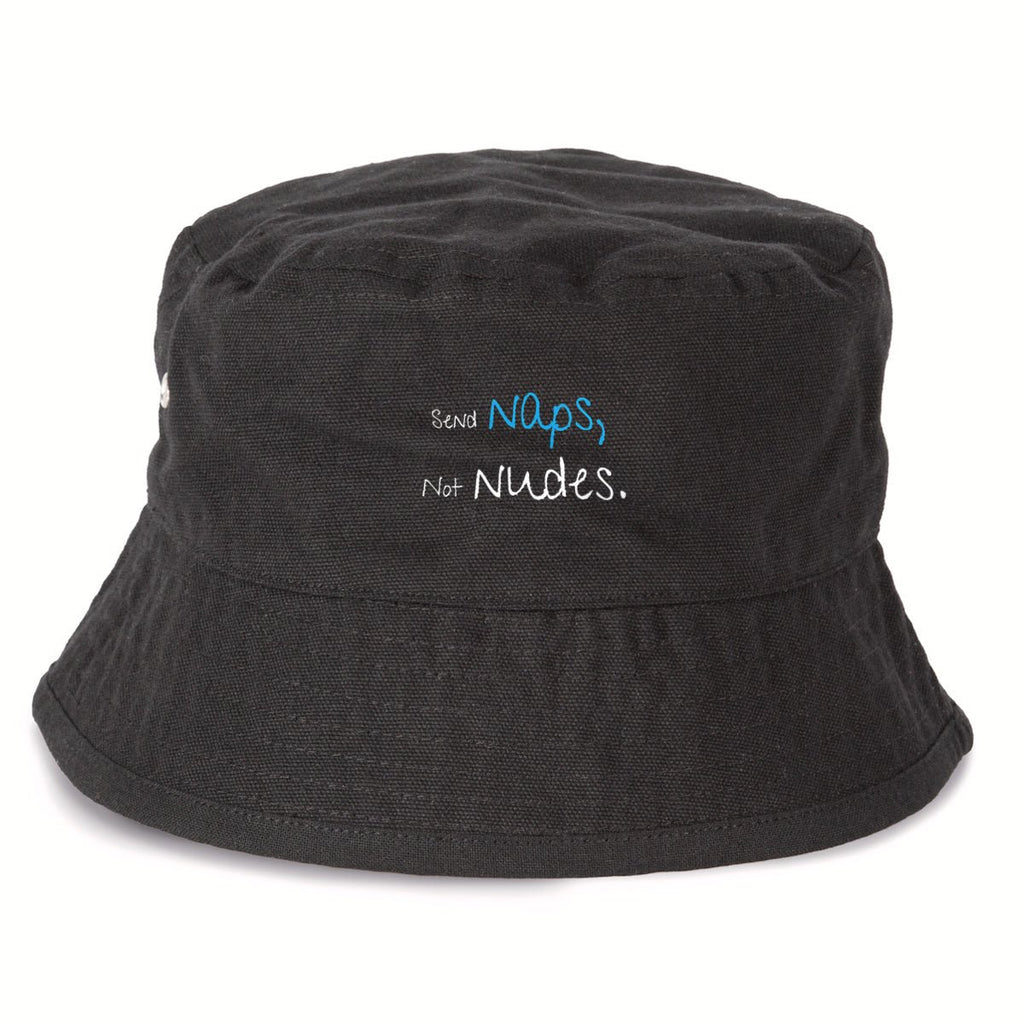 No Shit Shirts - Bucket Hat (Text only): Send Naps, Not Nudes - Body & Autonomy & Sexism - basic