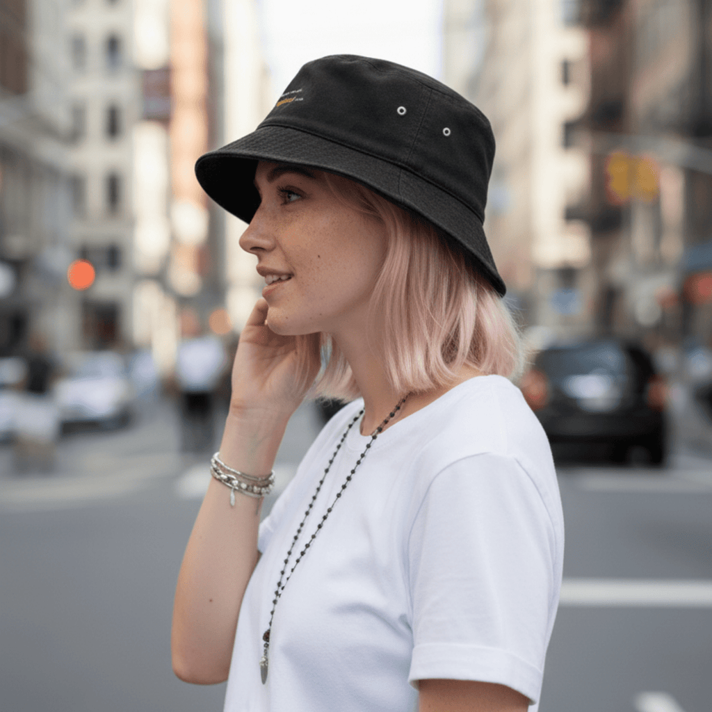 No Shit Shirts - Bucket Hat (Text only): She knew she could, but he explained it first. - Bucket Hat - basic