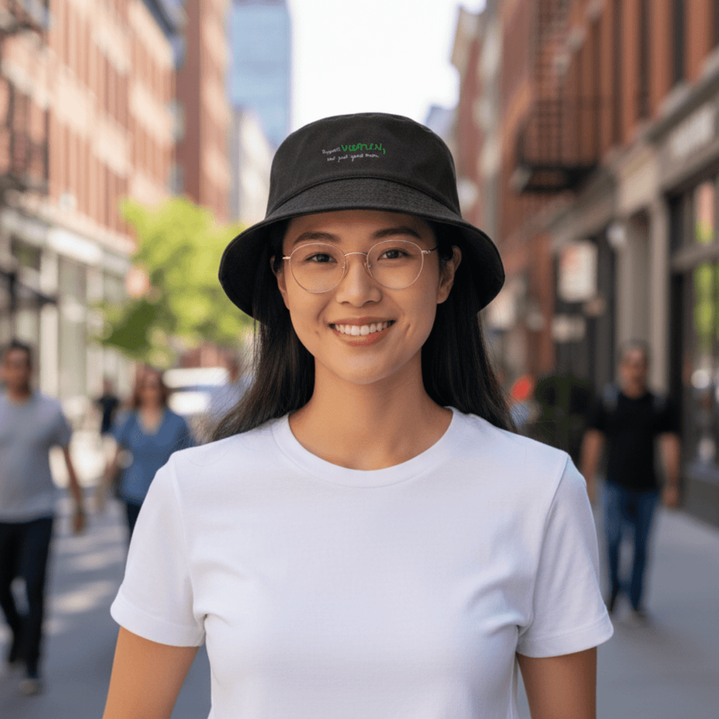 No Shit Shirts - Bucket Hat (Text only): Support women. Not just your mom - Bucket Hat - basic