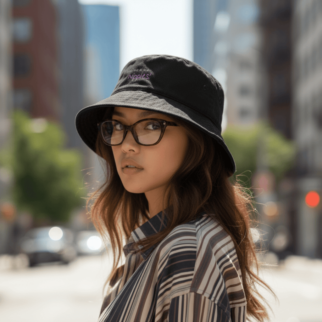 No Shit Shirts - Bucket Hat (Text only): We all have nipples! - Body & Autonomy & Sexism - basic