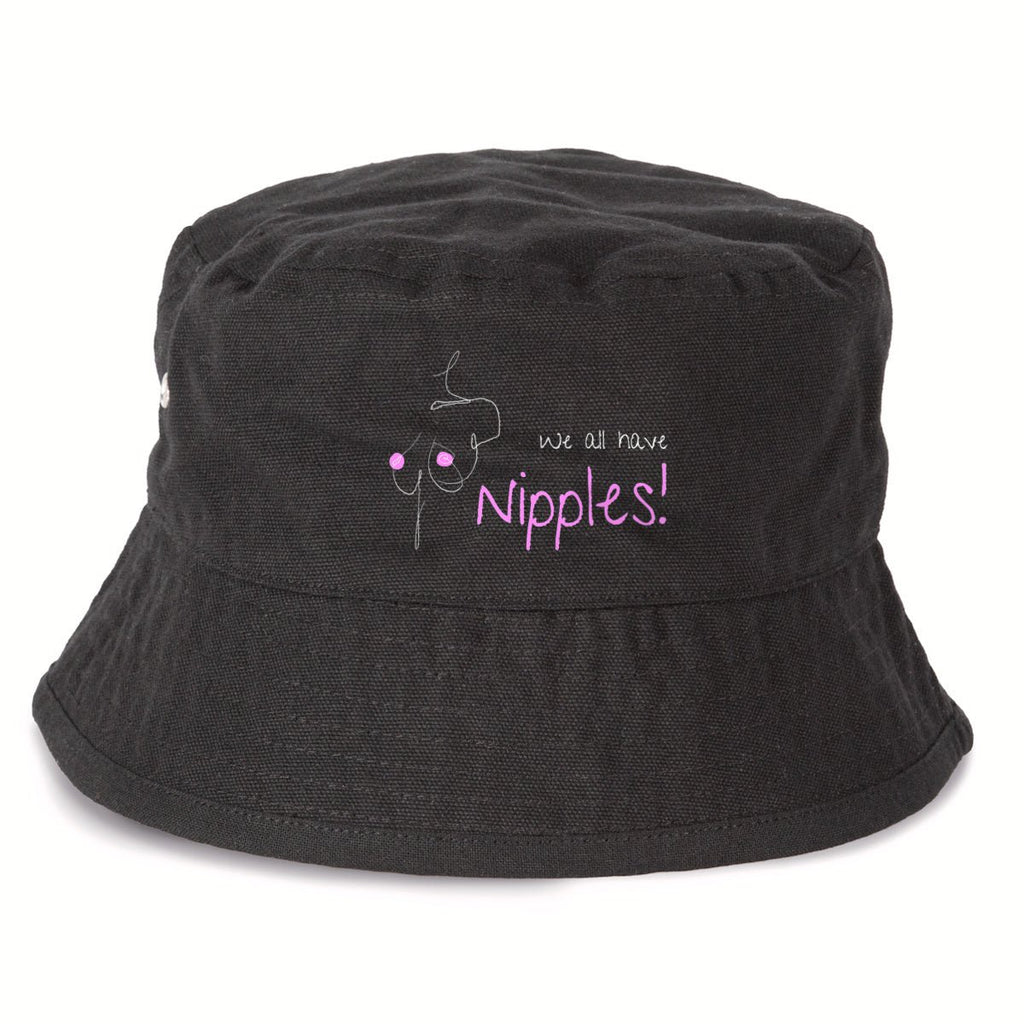 No Shit Shirts - Bucket Hat: We all have nipples! - Body & Autonomy & Sexism - basic