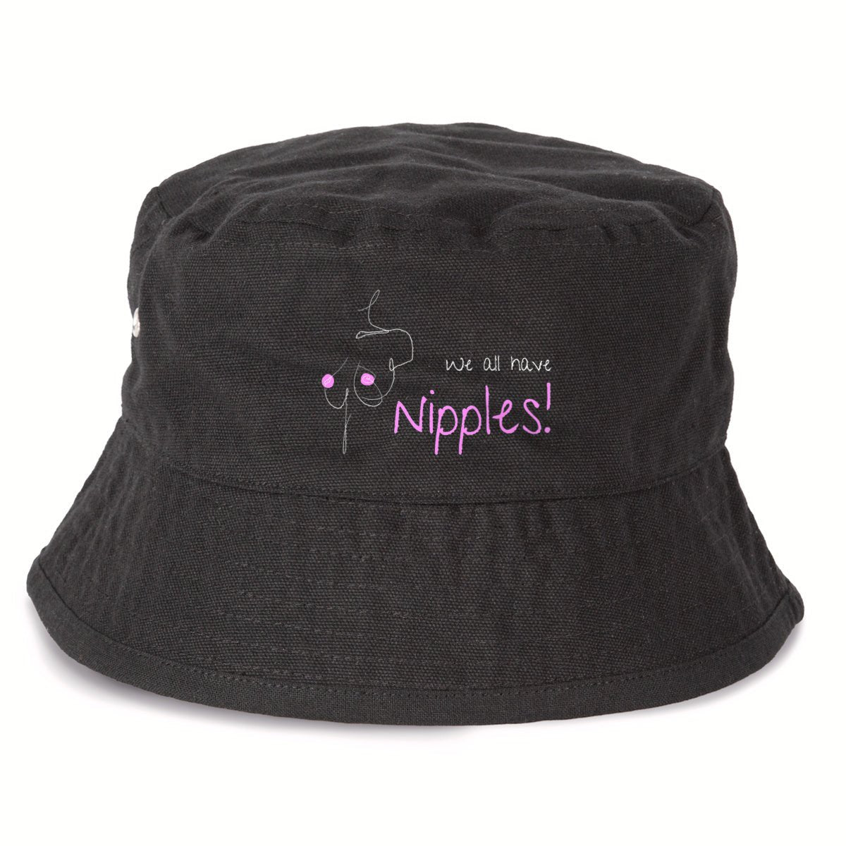 No Shit Shirts - Bucket Hat: We all have nipples! - Body & Autonomy & Sexism - basic