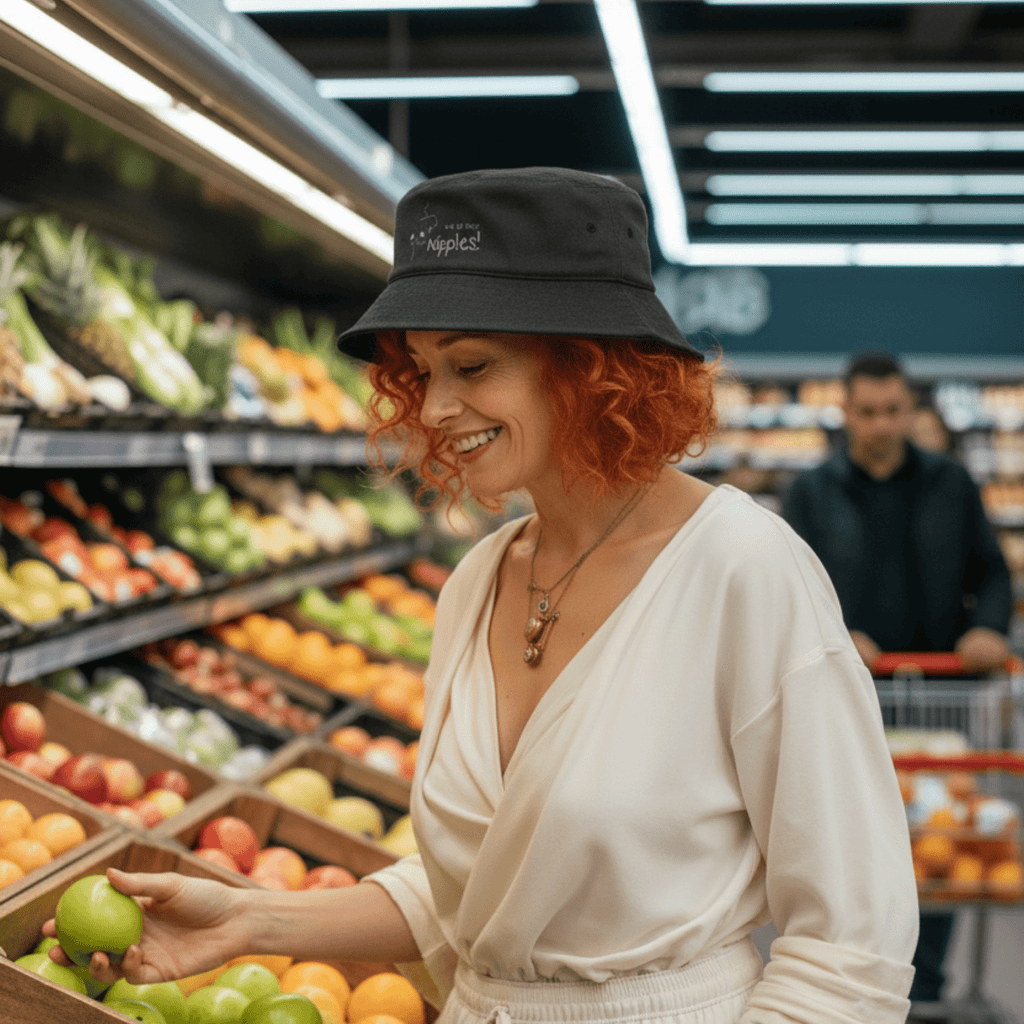 No Shit Shirts - Bucket Hat: We all have nipples! - Body & Autonomy & Sexism - basic