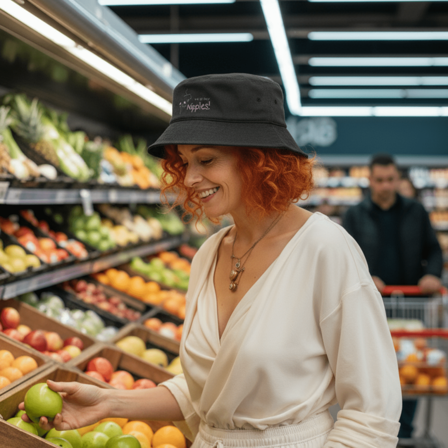 No Shit Shirts - Bucket Hat: We all have nipples! - Body & Autonomy & Sexism - basic