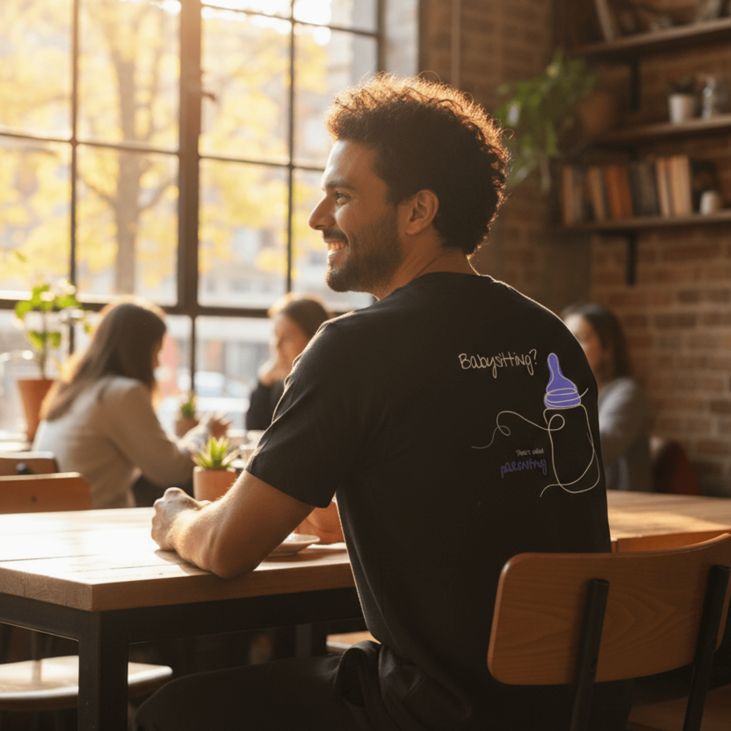 No Shit Shirts - Casual T-Shirt (Backprint): Babysitting? That’s called parenting! - Casual T-Shirts - basic