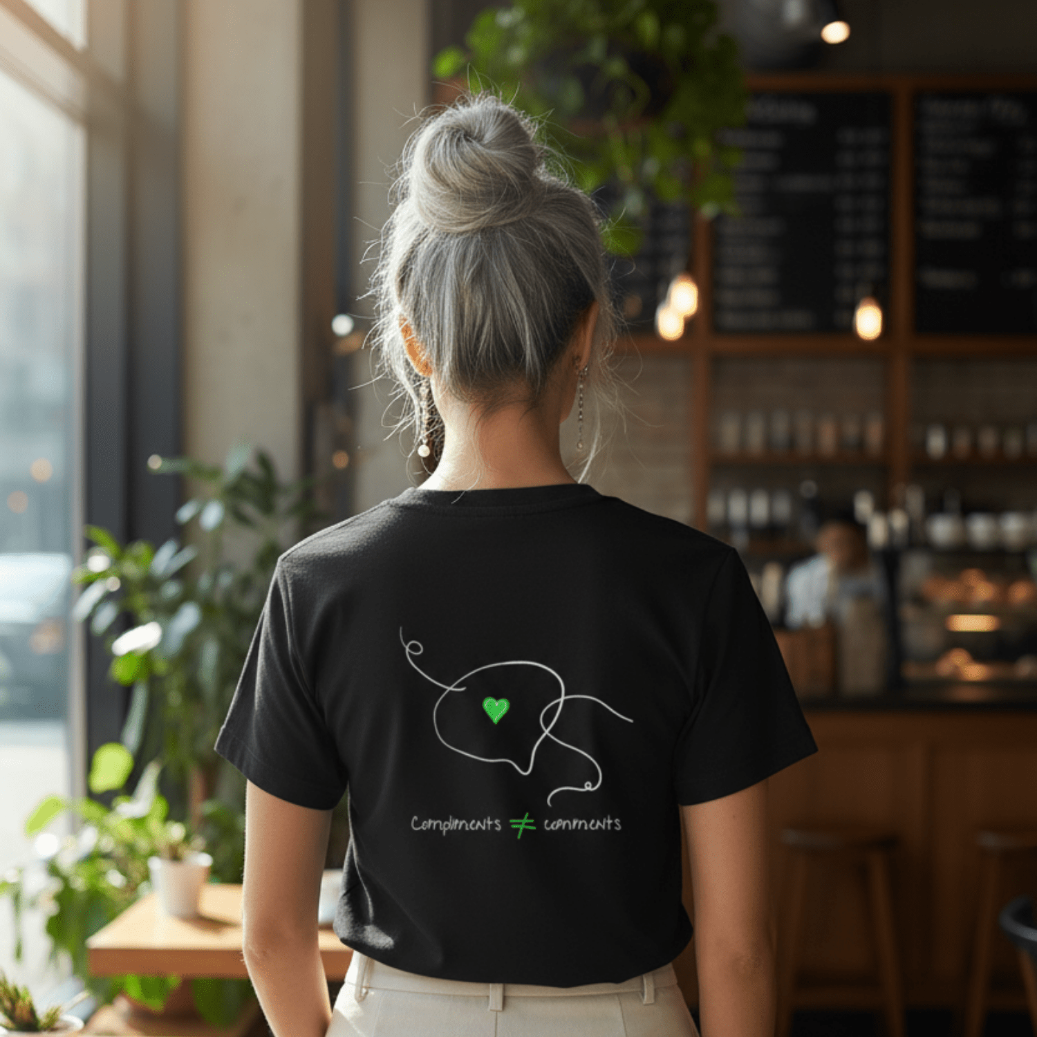 No Shit Shirts - Casual T-Shirt (Backprint): Compliments ≠ comments. - Casual T-Shirts - basic