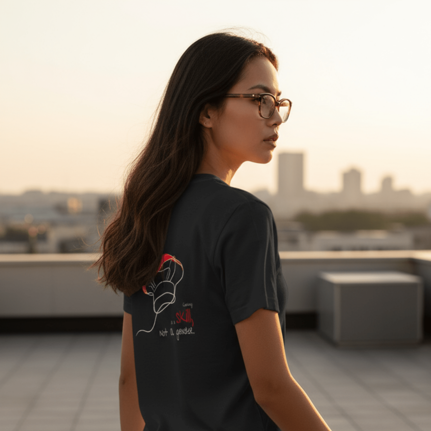 No Shit Shirts - Casual T-Shirt (Backprint): Cooking is a skill, not a gender. - Casual T-Shirts - basic