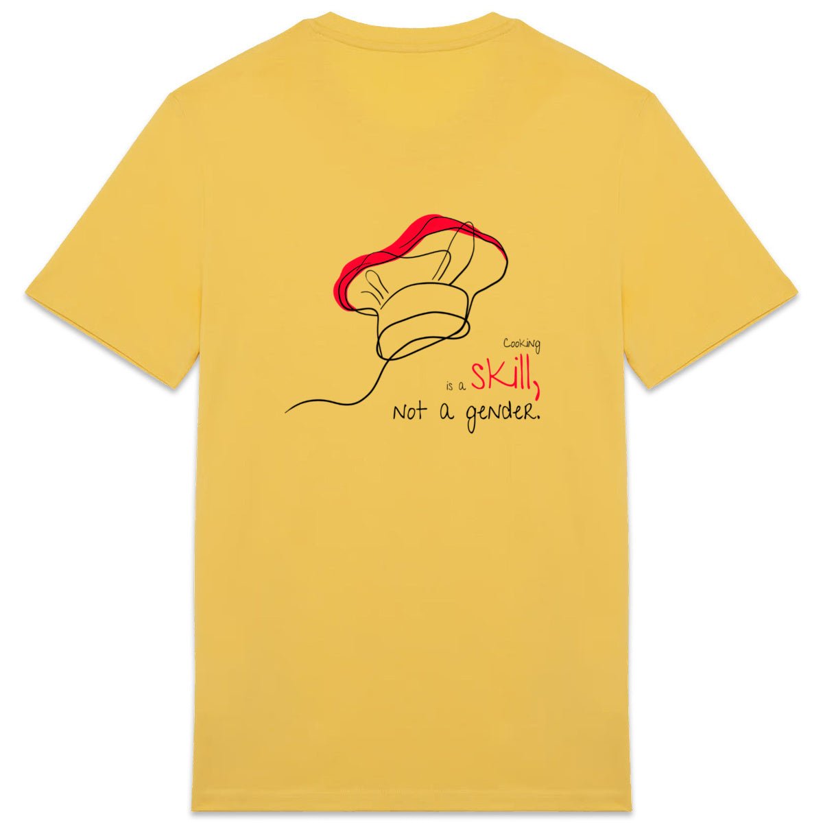No Shit Shirts - Casual T-Shirt (Backprint): Cooking is a skill, not a gender. - Casual T-Shirts - basic