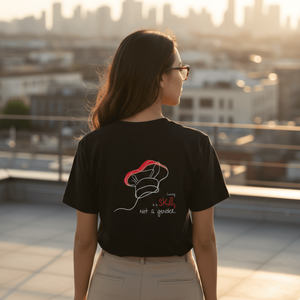 No Shit Shirts - Casual T-Shirt (Backprint): Cooking is a skill, not a gender. - Casual T-Shirts - basic