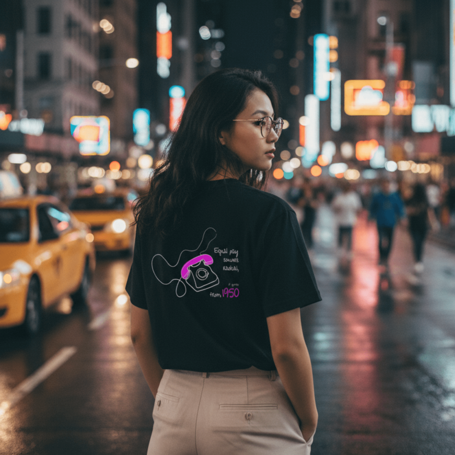 No Shit Shirts - Casual T-Shirt (Backprint): Equal pay sounds radical… if you’re from 1950. - Casual T-Shirts - basic