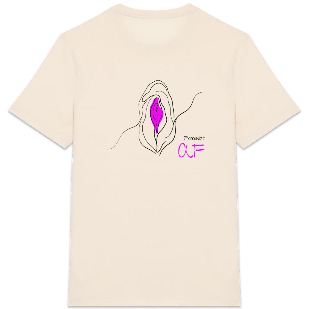 No Shit Shirts - Casual T-Shirt (Backprint): Feminist AF - Casual T-Shirts - basic