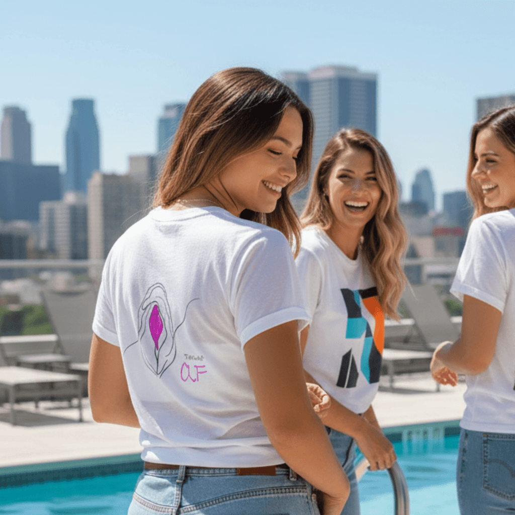 No Shit Shirts - Casual T-Shirt (Backprint): Feminist AF - Casual T-Shirts - basic