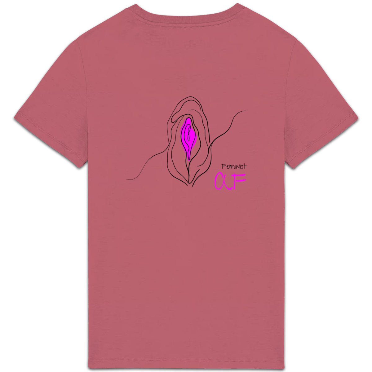 No Shit Shirts - Casual T-Shirt (Backprint): Feminist AF - Casual T-Shirts - basic