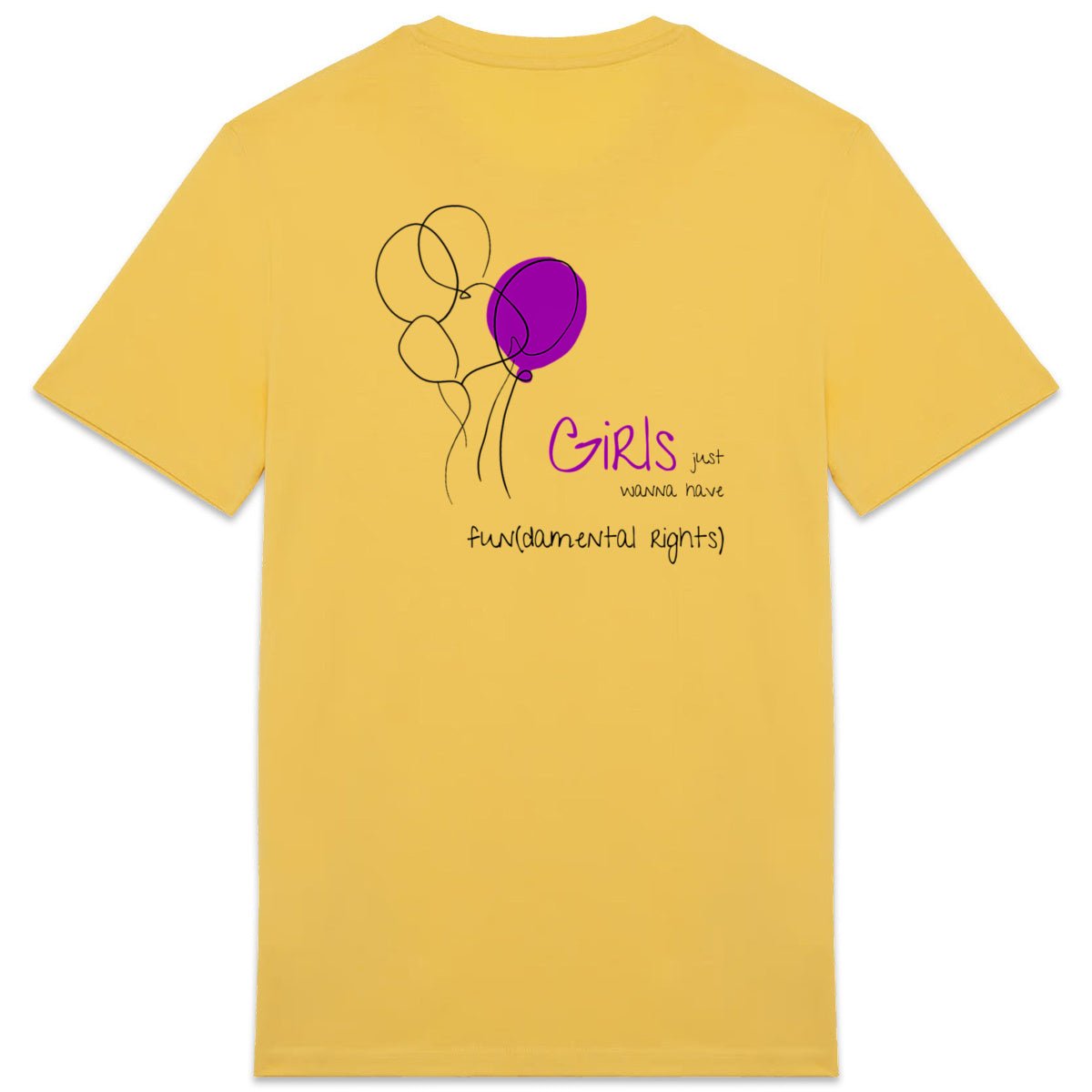 No Shit Shirts - Casual T-Shirt (Backprint): Girls just wanna have fun(damental rights) - Casual T-Shirts - basic