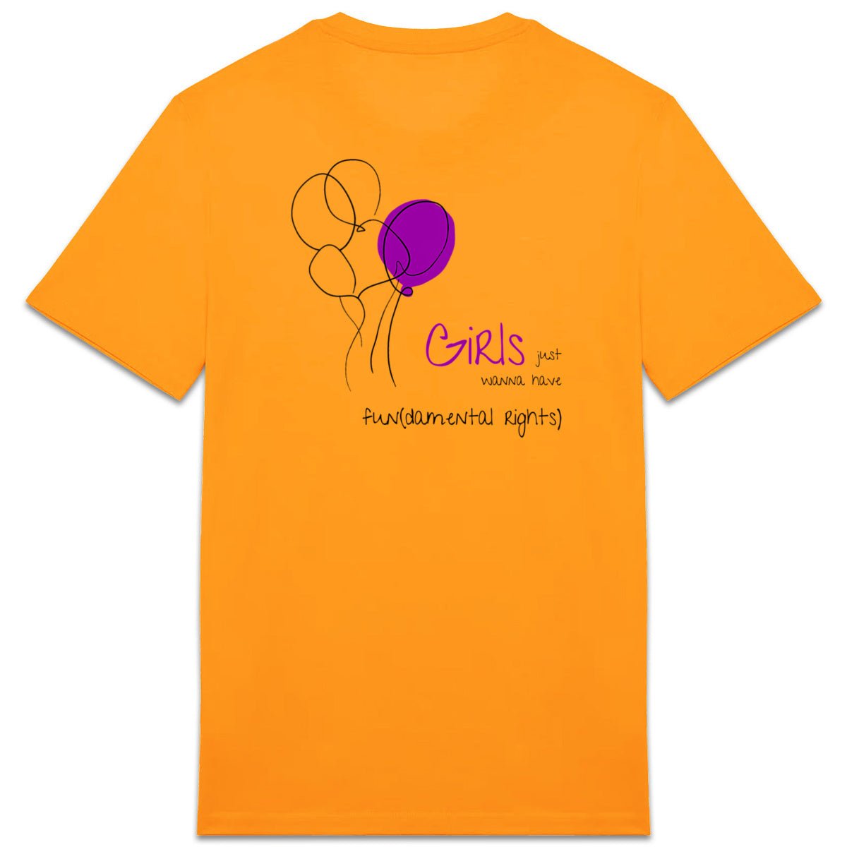 No Shit Shirts - Casual T-Shirt (Backprint): Girls just wanna have fun(damental rights) - Casual T-Shirts - basic