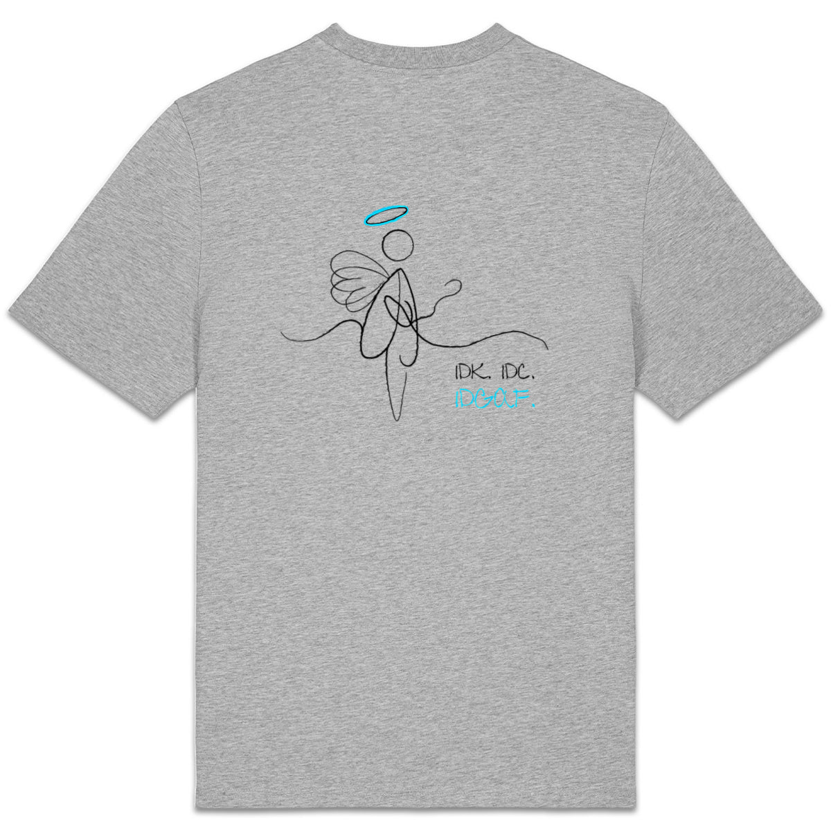 No Shit Shirts - Casual T-Shirt (Backprint): IDK. IDC. IDGAF. - Casual T-Shirts - basic
