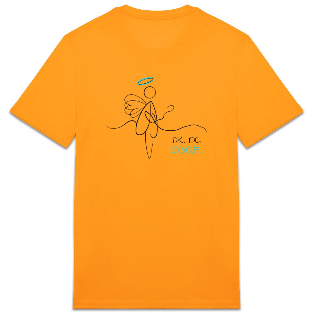 No Shit Shirts - Casual T-Shirt (Backprint): IDK. IDC. IDGAF. - Casual T-Shirts - basic