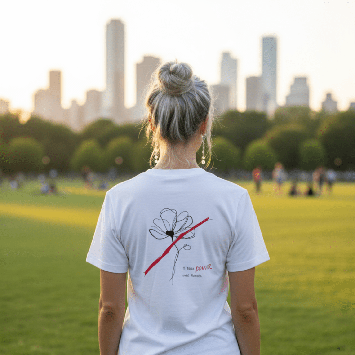 No Shit Shirts - Casual T-Shirt (Backprint): I’ll take power over flowers - Casual T-Shirts - basic