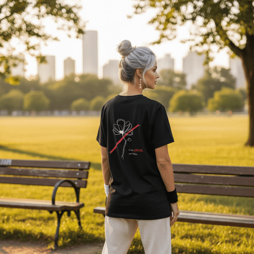 No Shit Shirts - Casual T-Shirt (Backprint): I’ll take power over flowers - Casual T-Shirts - basic