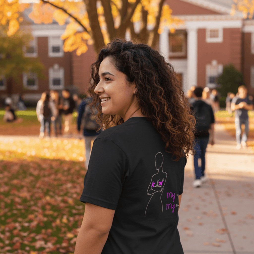 No Shit Shirts - Casual T-Shirt (Backprint): My Body, My Rules - Body & Autonomy & Sexism - basic