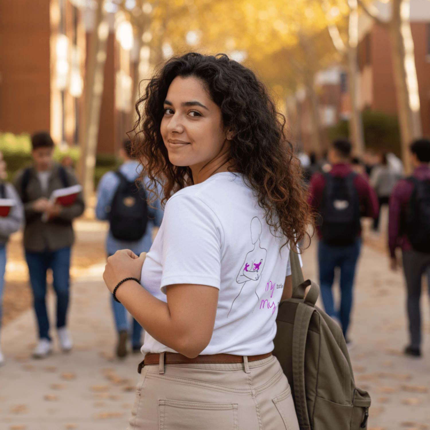 No Shit Shirts - Casual T-Shirt (Backprint): My Body, My Rules - Body & Autonomy & Sexism - basic