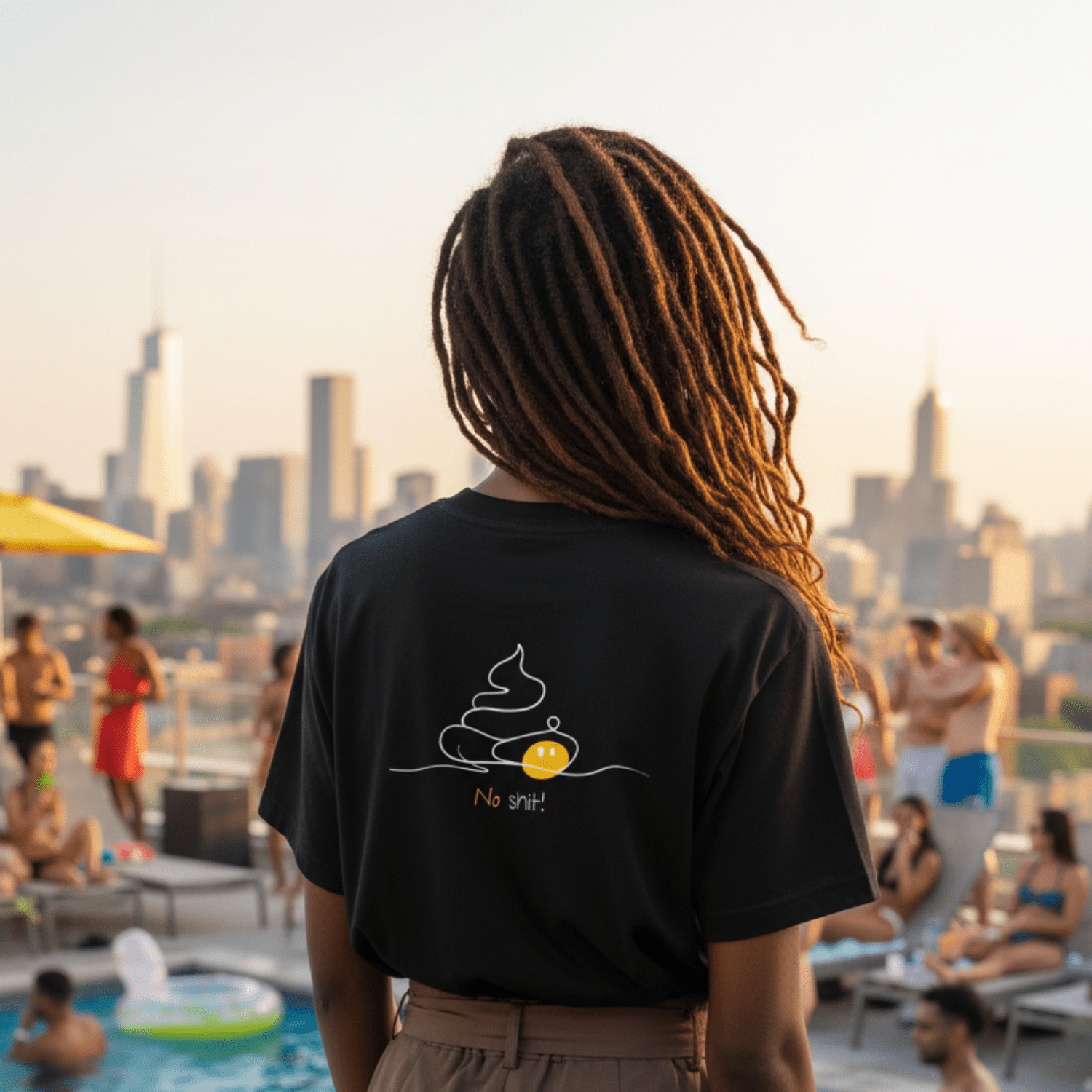 No Shit Shirts - Casual T-Shirt (Backprint): No Shit! - Casual T-Shirts - basic