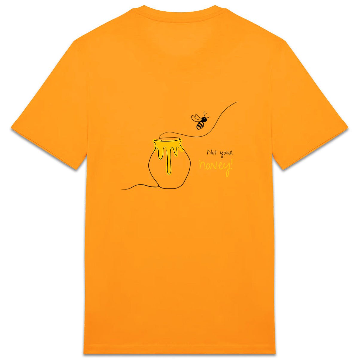 No Shit Shirts - Casual T-Shirt (Backprint): Not your honey - Body & Autonomy & Sexism - basic