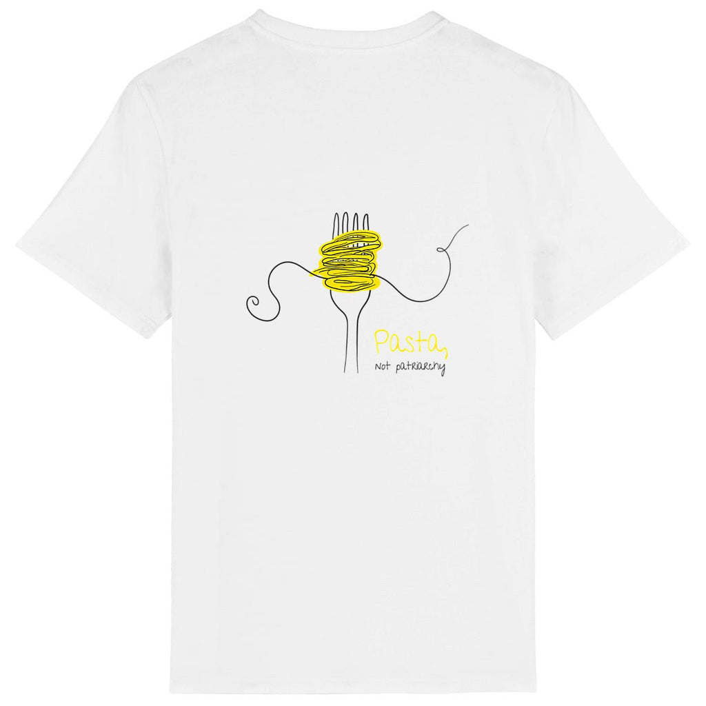 No Shit Shirts - Casual T-Shirt (Backprint): Pasta, not patriarchy - Casual T-Shirts - basic