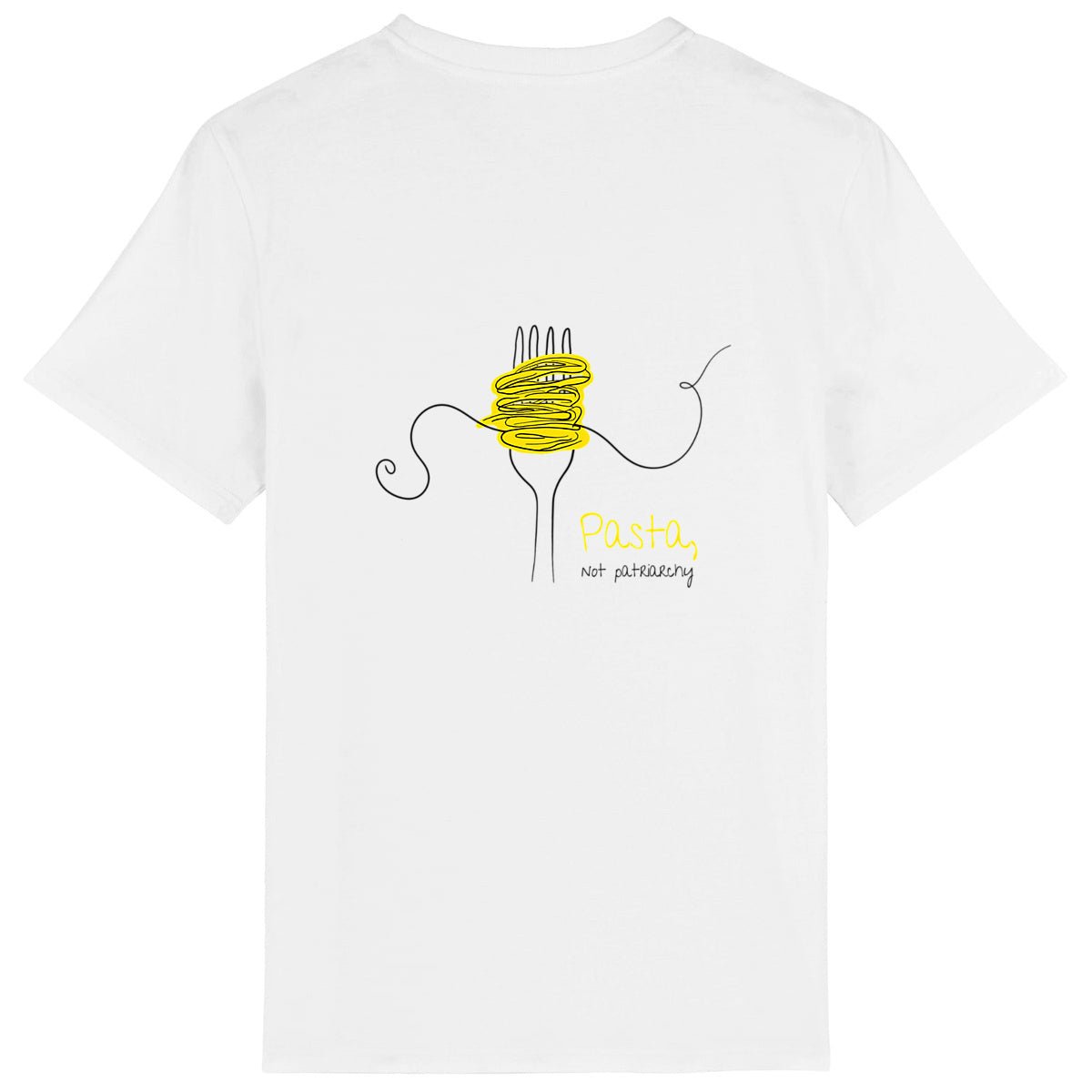 No Shit Shirts - Casual T-Shirt (Backprint): Pasta, not patriarchy - Casual T-Shirts - basic
