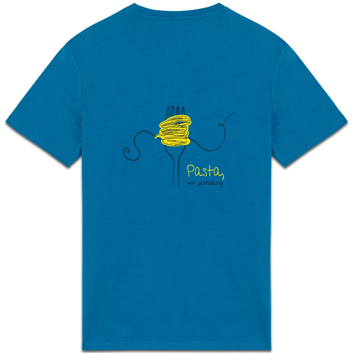 No Shit Shirts - Casual T-Shirt (Backprint): Pasta, not patriarchy - Casual T-Shirts - basic