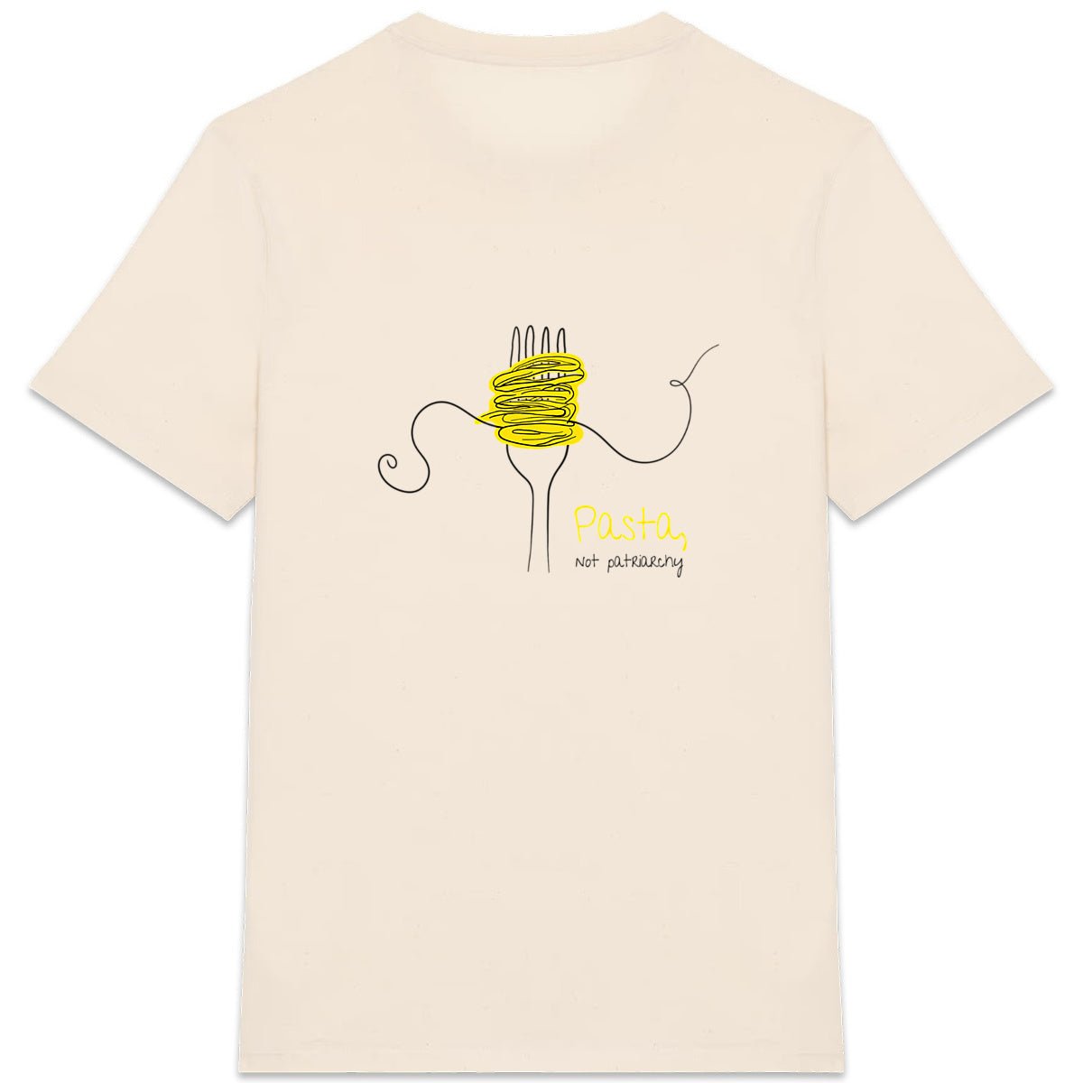 No Shit Shirts - Casual T-Shirt (Backprint): Pasta, not patriarchy - Casual T-Shirts - basic