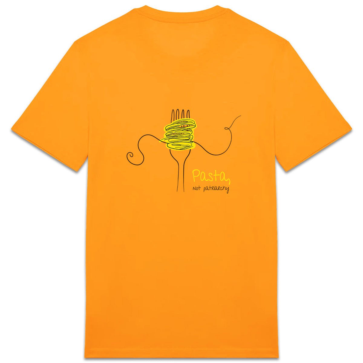 No Shit Shirts - Casual T-Shirt (Backprint): Pasta, not patriarchy - Casual T-Shirts - basic