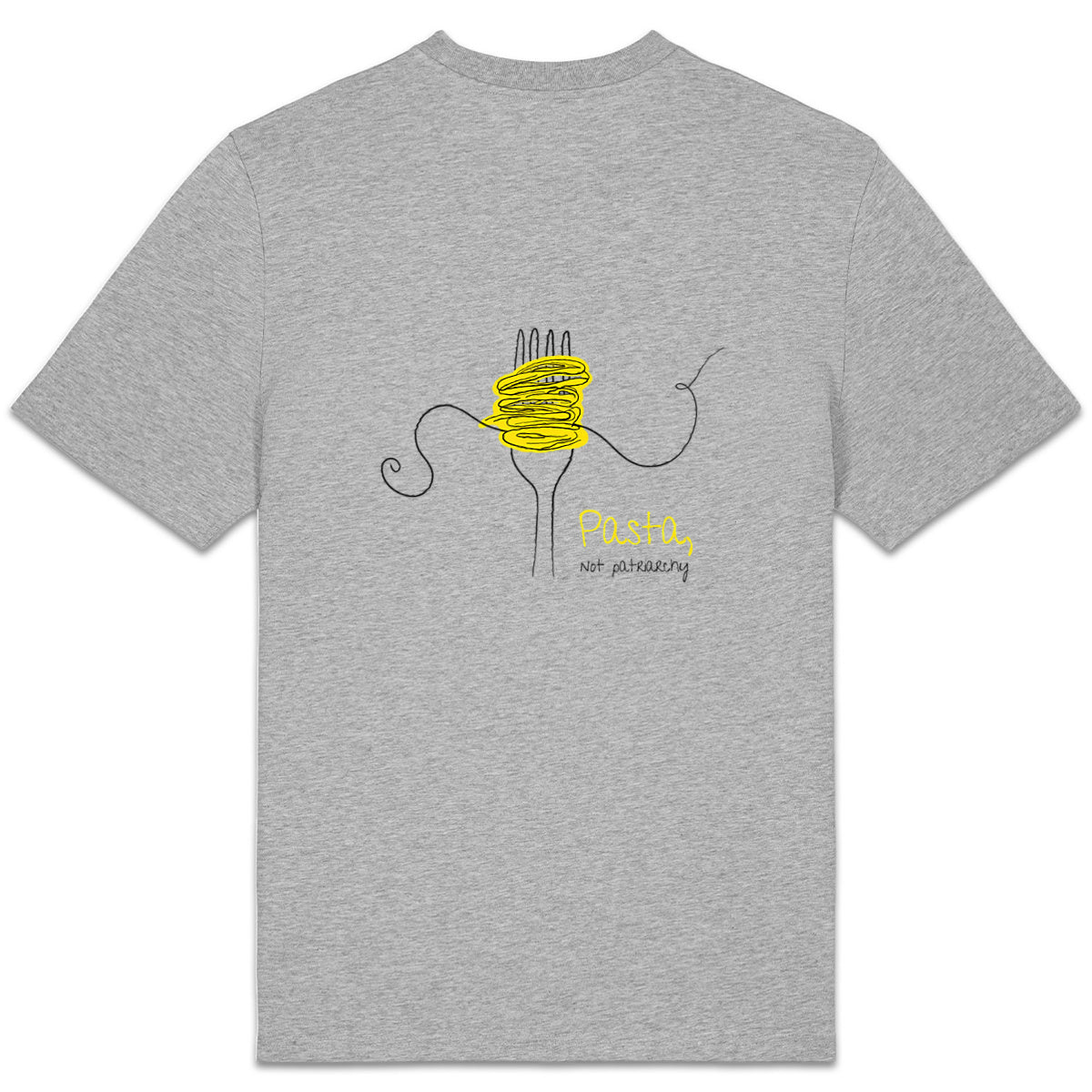 No Shit Shirts - Casual T-Shirt (Backprint): Pasta, not patriarchy - Casual T-Shirts - basic