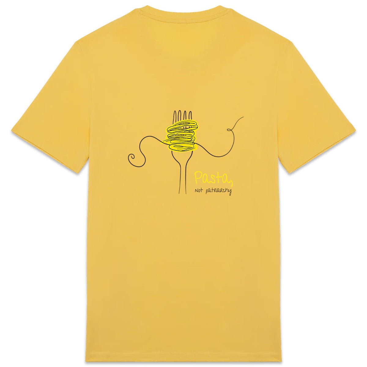 No Shit Shirts - Casual T-Shirt (Backprint): Pasta, not patriarchy - Casual T-Shirts - basic