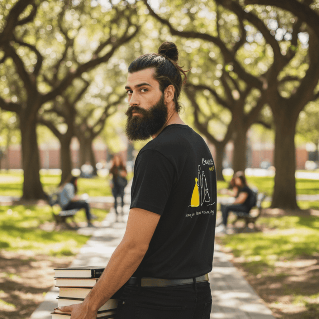 No Shit Shirts - Casual T-Shirt (Backprint): Same job. Same hours. Less pay. Guess who? - Casual T-Shirts - basic