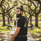 No Shit Shirts - Casual T-Shirt (Backprint): Same job. Same hours. Less pay. Guess who? - Casual T-Shirts - basic