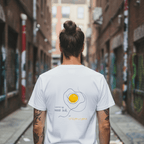 No Shit Shirts - Casual T-Shirt (Backprint): Scrambled eggs need skill, not chromosomes. - Casual T-Shirts - basic